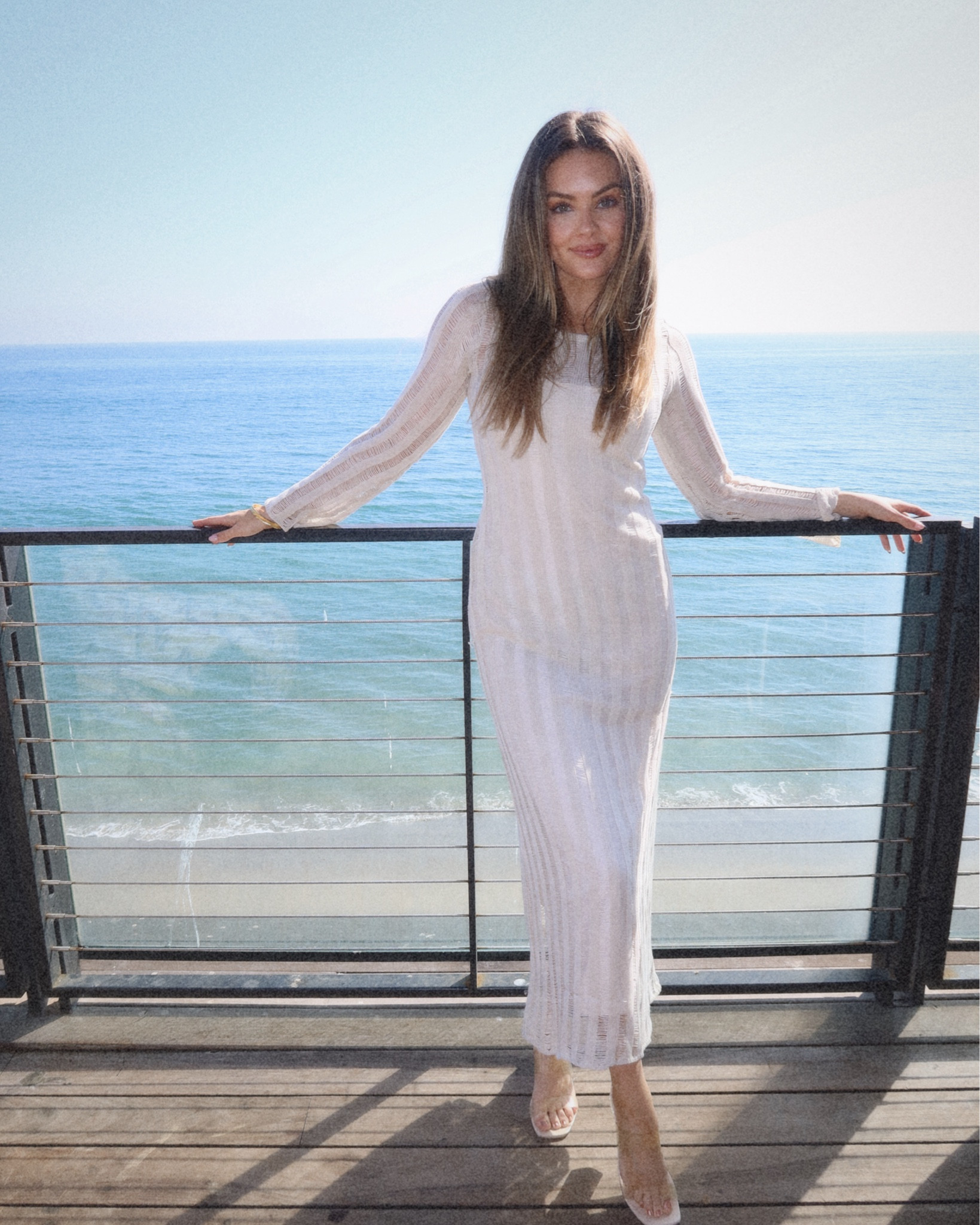 Beautiful white/cream LONG SLEEVE MAXI DRESS. Perfect for mild weather. You can wear a white suite underneath or a slip dress as I did. I did find it tight on my arms, so size up if you have thicker arms 

#LTKSeasonal #LTKU #LTKSwim
