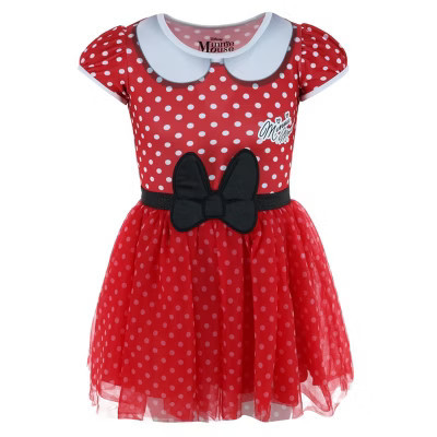 Jerry Leigh Girl's Disney Minnie Mouse Polka Dot Cosplay Tutu Dress, Medium, Red | Target