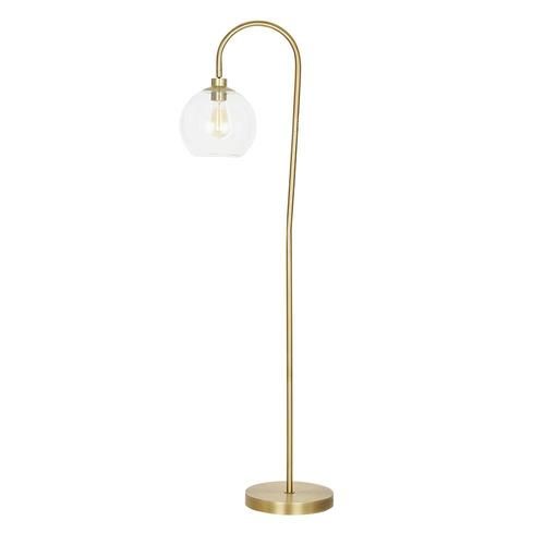 allen + roth 59.5-in Plated Antique Gold Downbridge Floor Lamp | Lowe's