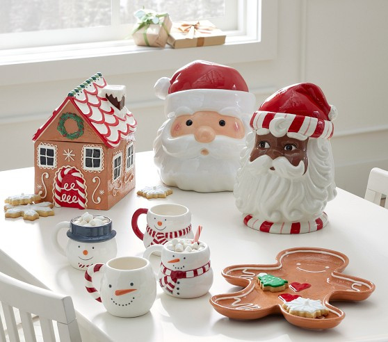 Santa-Shaped Cookie Jar | Pottery Barn Kids