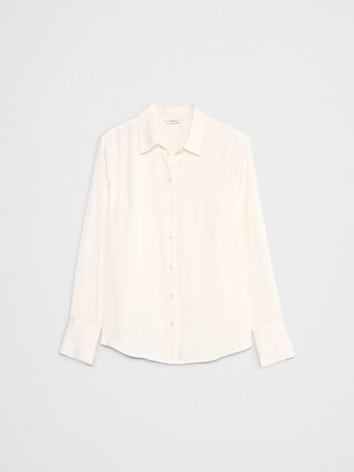 Satin Classic Shirt | Banana Republic Factory