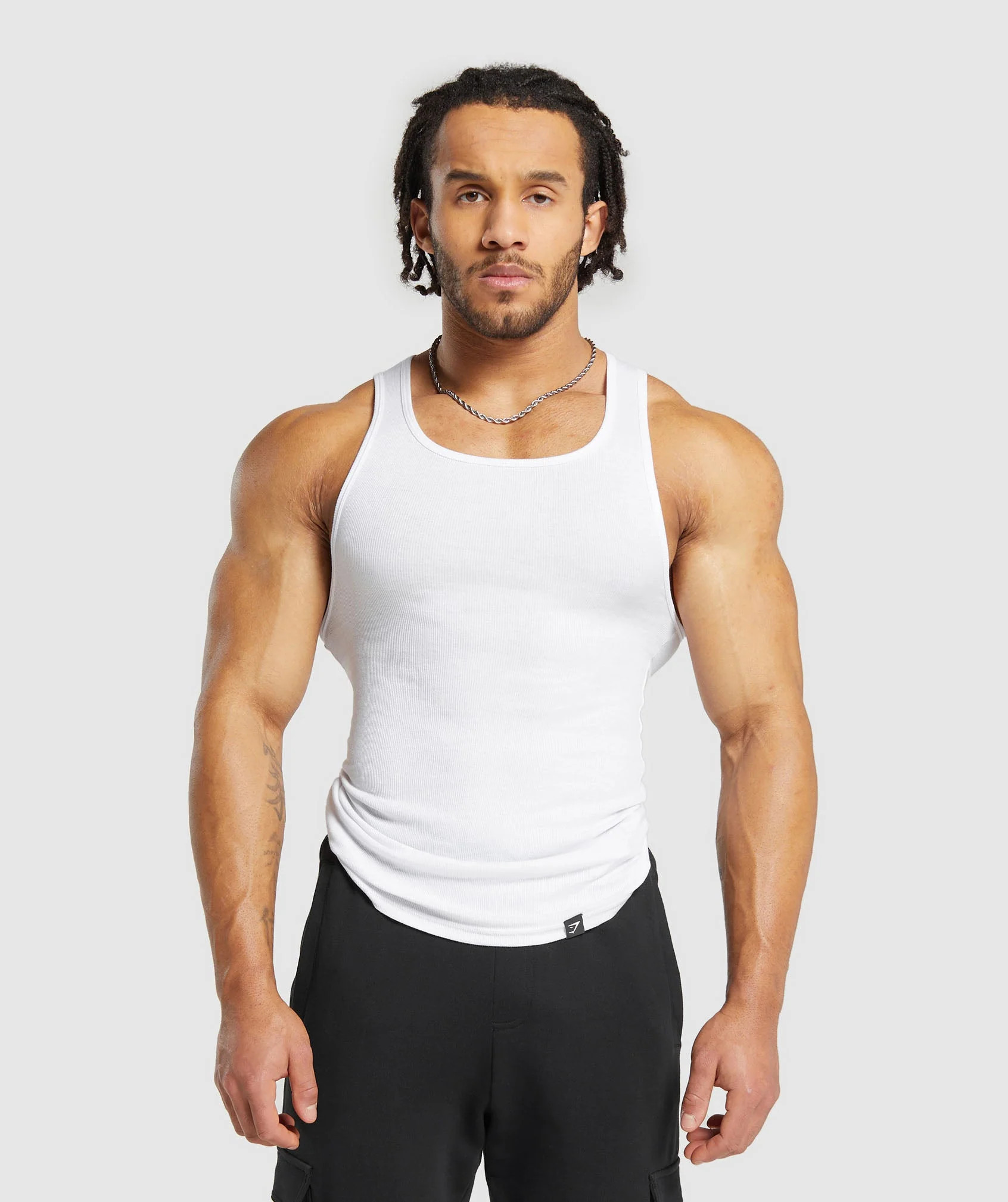 Gymshark Ribbed Tank 3 Pack - White | Gymshark US