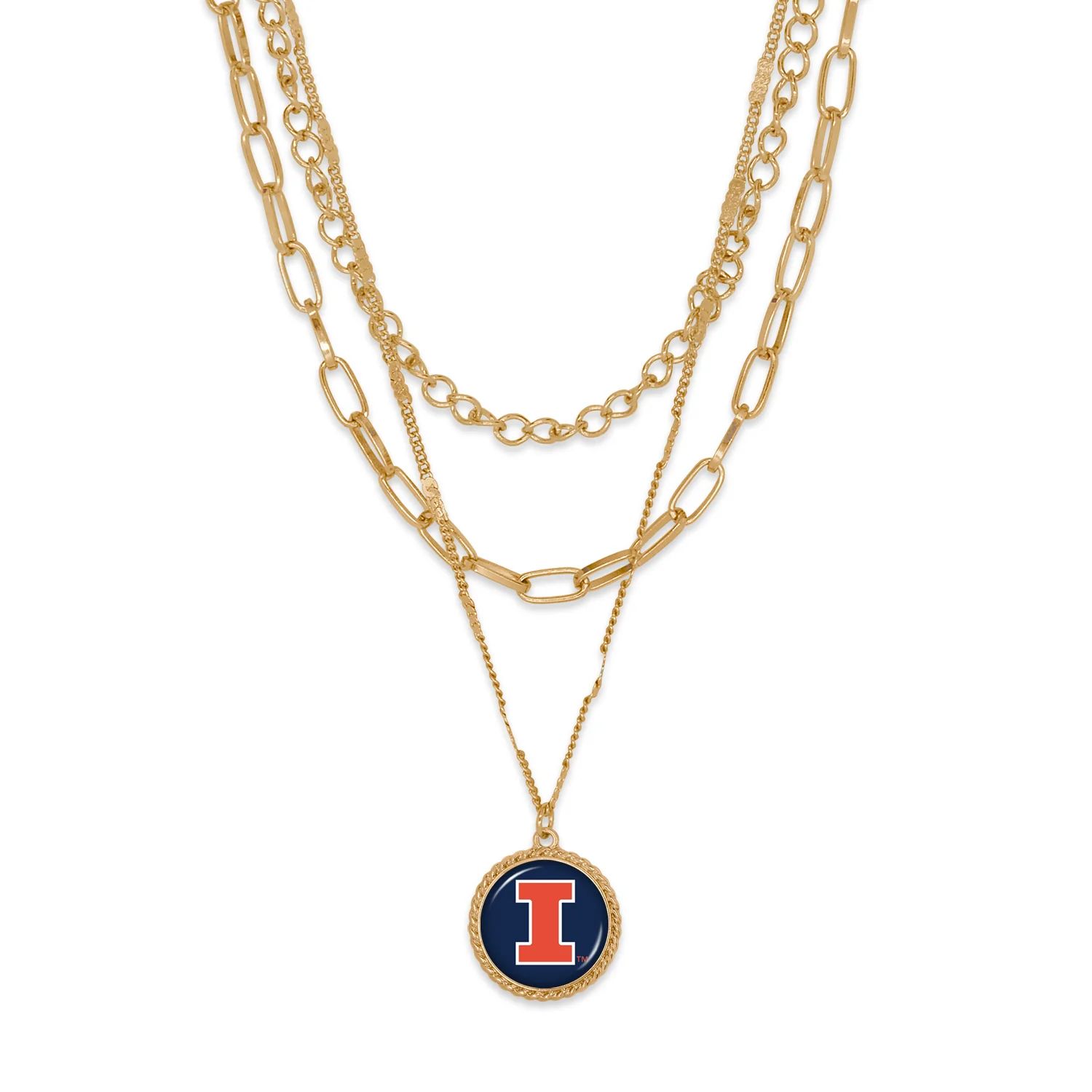 Illinois Illini Gold Layered Necklace | Mint & Lily