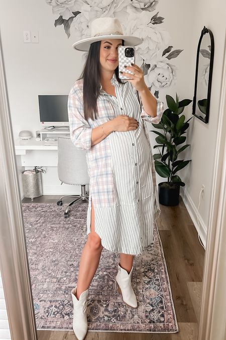 This plaid dress is perfect for family photos and comes in both maternity and non maternity! I’m in a size small and it just went on sale! 

#LTKsalealert #LTKbump #LTKfindsunder50