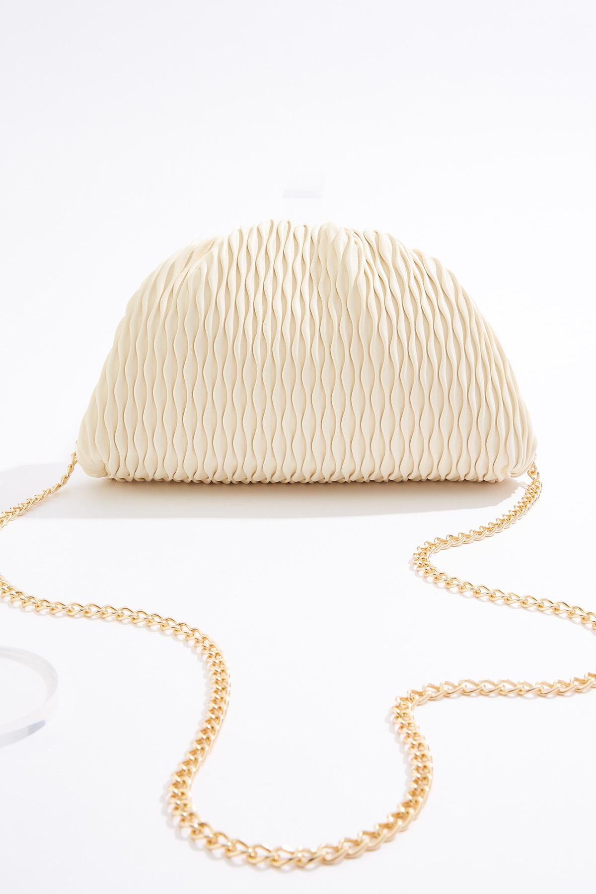 Pleated Faux Leather Clutch | Cato Fashions