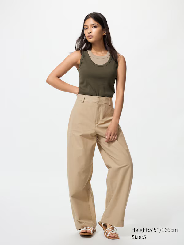 Jersey Barrel Leg Trousers | UNIQLO (UK)