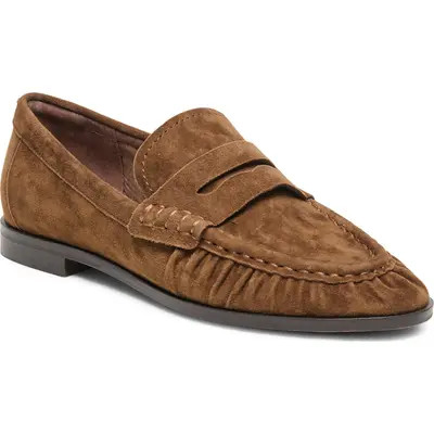 Dolce Vita Baxen Penny Loafer in Chestnut Suede at Nordstrom, Size 6.5 | Nordstrom