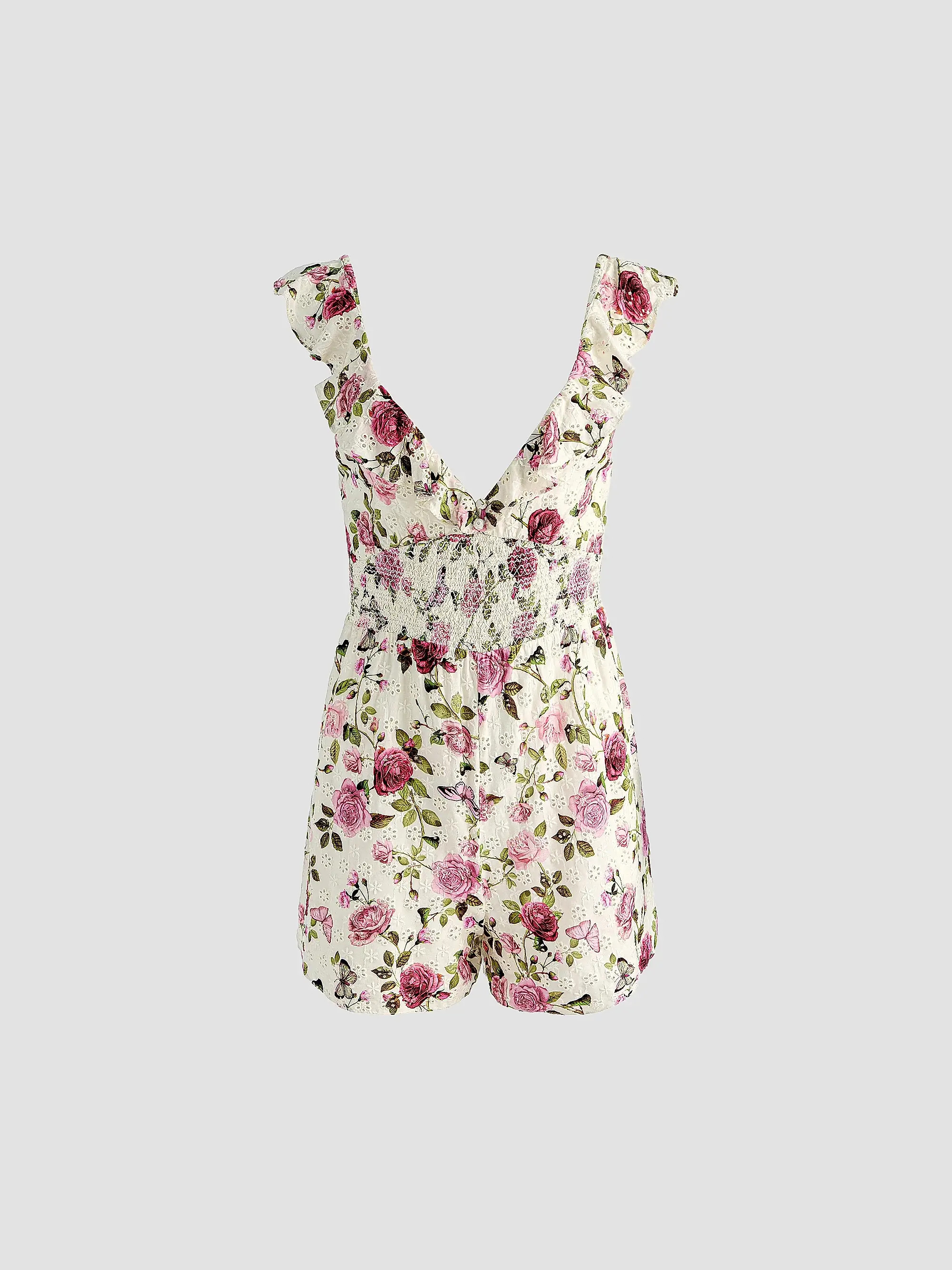Gemma Embroidered Floral Romper | Saks Fifth Avenue