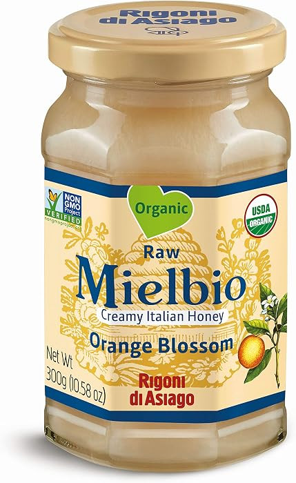 Rigoni di Asiago Mielbio Organic Italian Raw and Creamy Honey, Orange Blossom,10.58 Oz (Pack of 6... | Amazon (US)