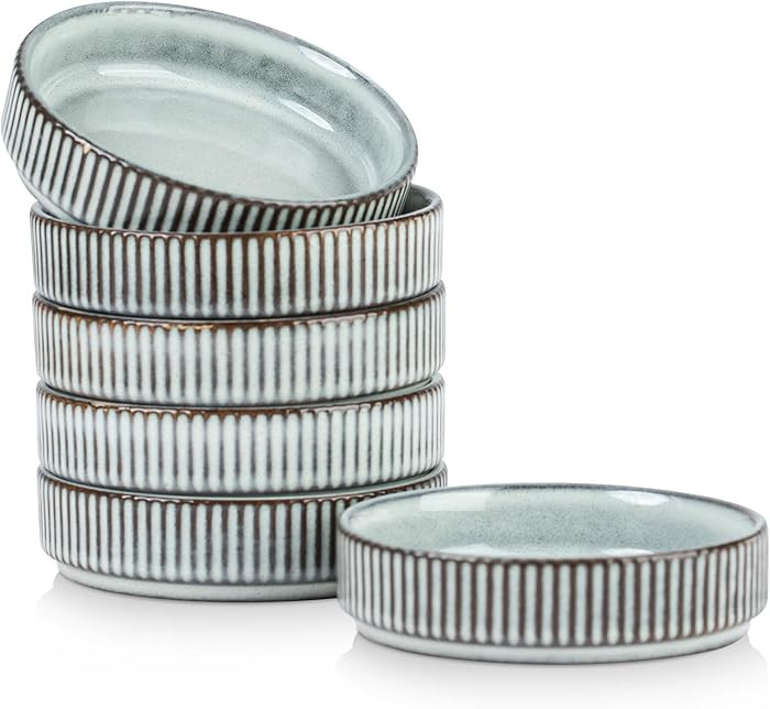 famiware Star Soy Sauce Dish Ceramic Dipping Bowls Set of 6, 4 oz Individual Dip Sauce Cups/Bowls... | Amazon (US)