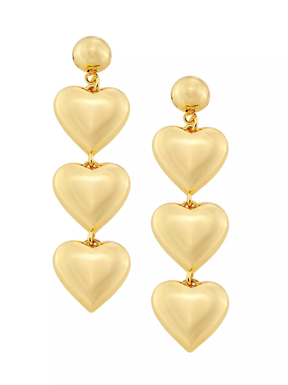 Goldtone Triple-Heart Drop Earrings | Saks Fifth Avenue