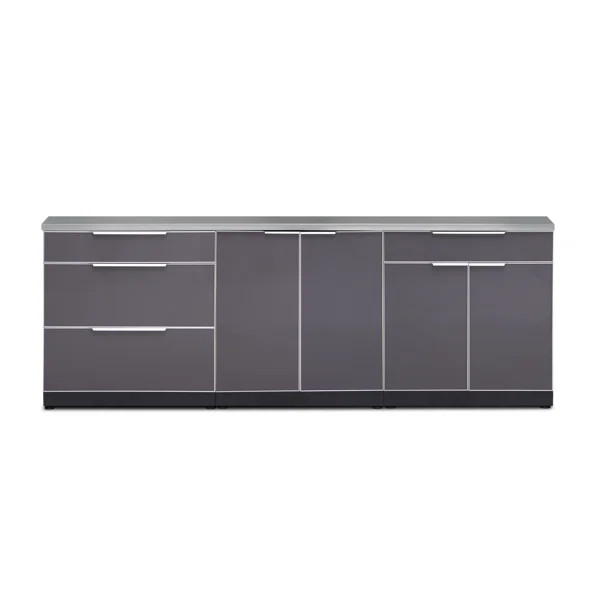 Aluminum 3-Piece Modular Outdoor Kitchen Cabinets | Wayfair North America