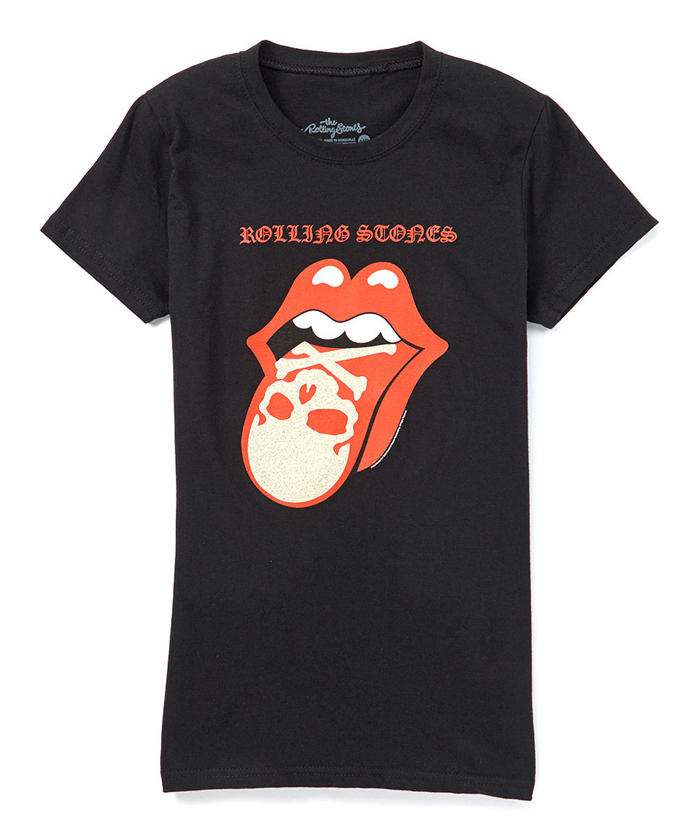 Rolling Stones Black Skull Tongue Tee | Zulily