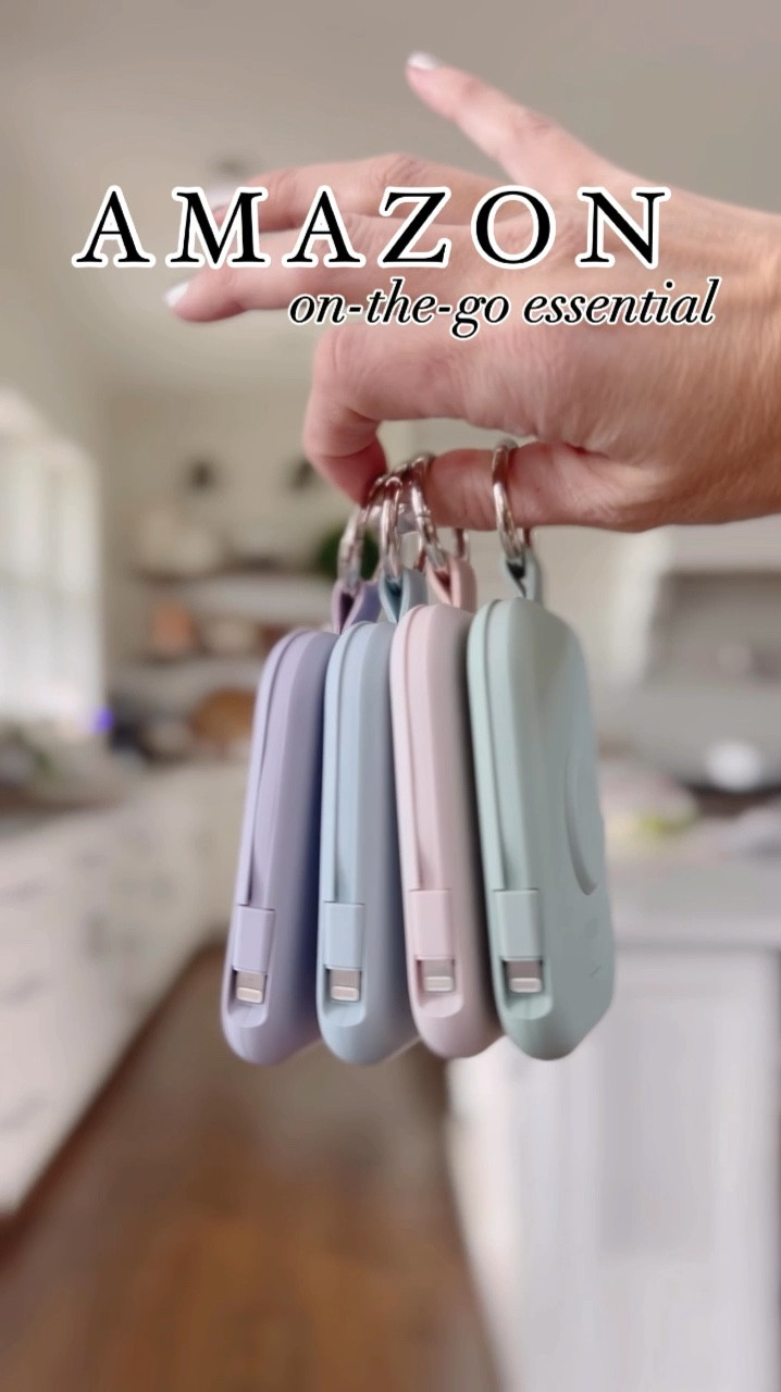 These little portable compact chargers are the greatest little Amazon find! They come in for gorgeous colors plus black and white have two charging cables for both types of iPhone and can charge your watch! They’re super compact and have a keychain so they’re easy to take on the go and fit right down in your purse or even in your pocket! Love this Amazon find and it would also make a great gift for literally anyone including sons, daughters, moms dads teens college students etc. Awesome stocking stuffer idea for Christmas and perfect for the travel enthusiast! They’re currently on sale!

#LTKVideo #LTKTravel #LTKFindsUnder50