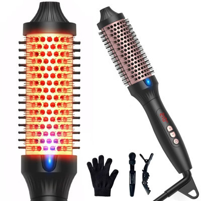 Dryhsip Infrared Round Brush,Heated Thermal Brush with Negative Ion Technology,5 Heat Settings for Blowout Look,Curling,Suitable for All Hair Types | Target