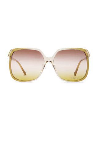 Chloe Square Sunglasses in Orange, Gold, & Yellow from Revolve.com | Revolve Clothing (Global)