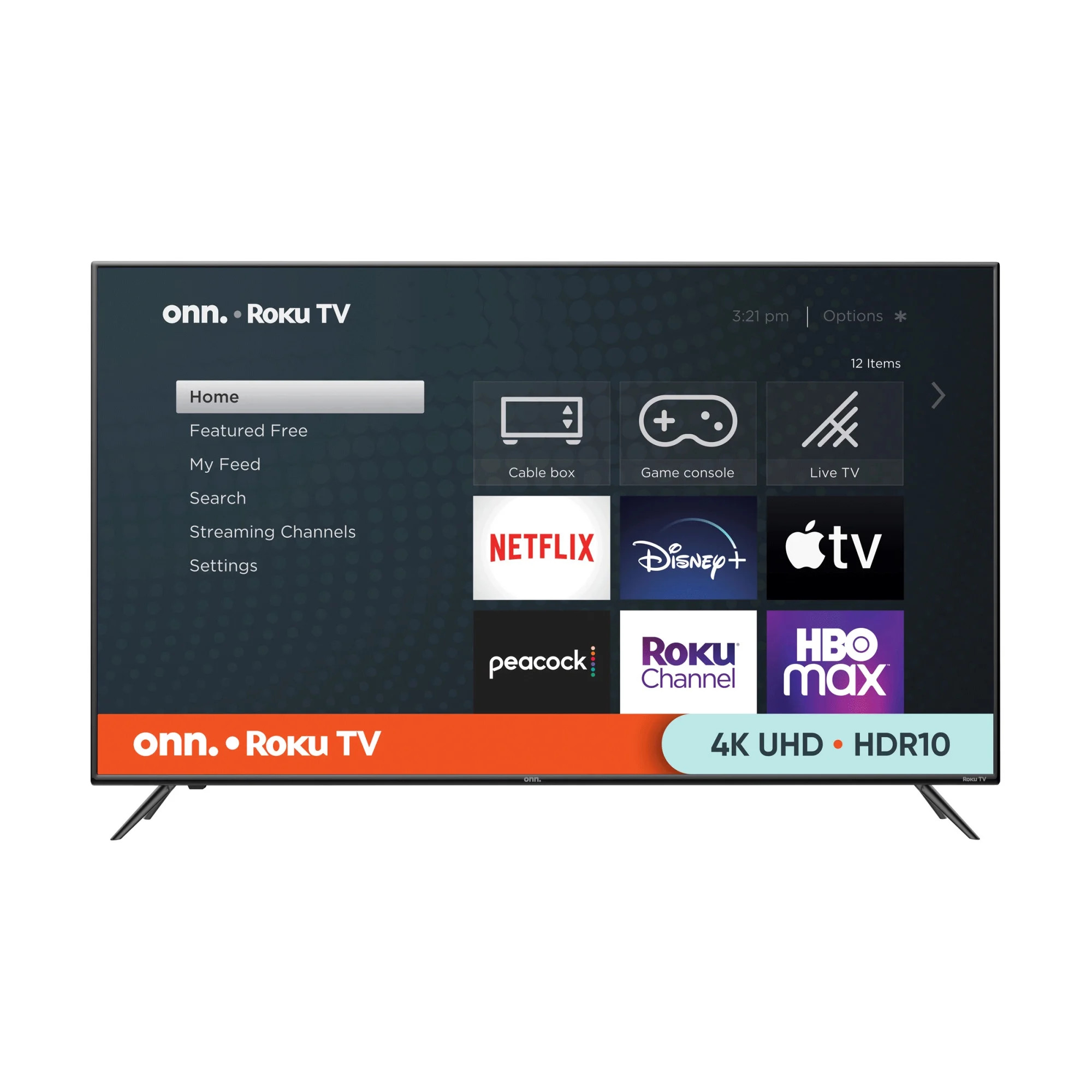onn. 55” Class 4K UHD (2160P) LED Roku Smart TV HDR (100012586) | Walmart (US)