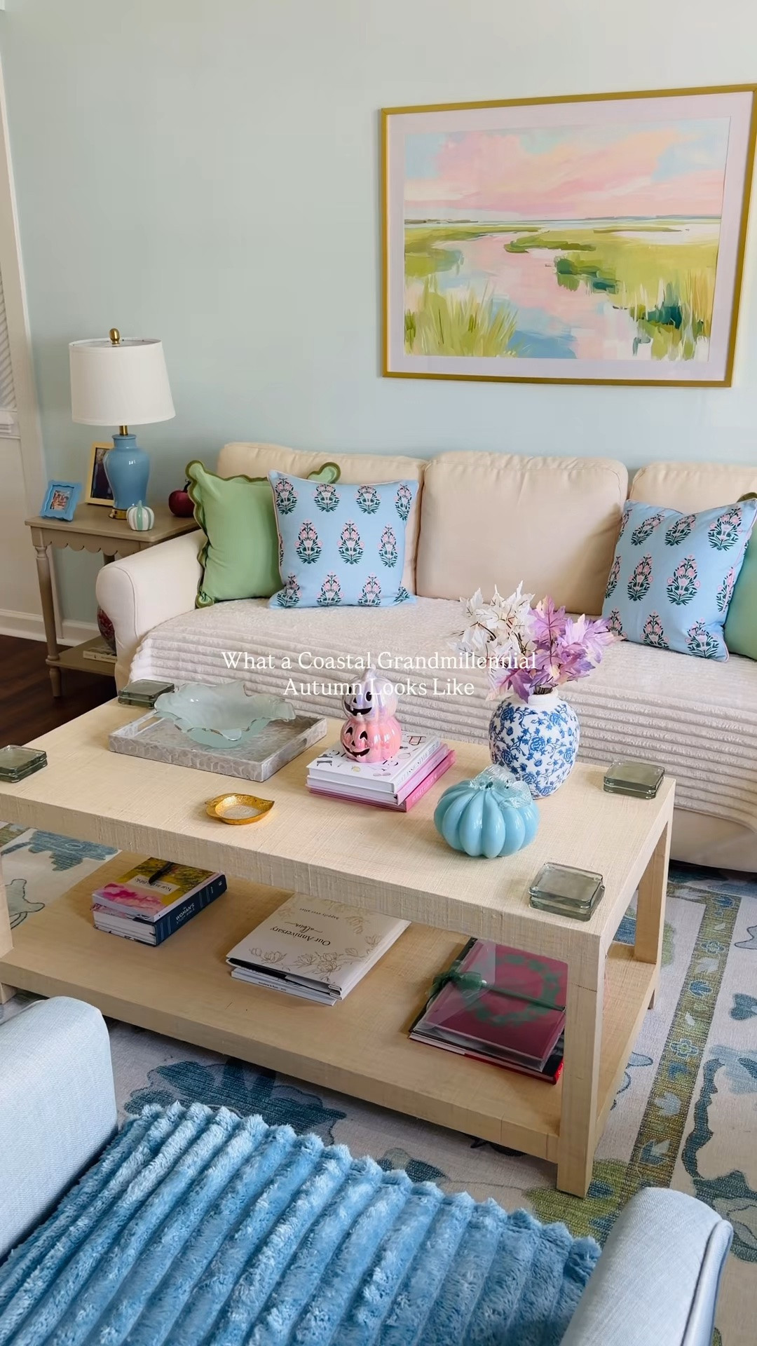 Coastal Grandmillennial Fall Decor 🩵🍂

#LTKHome