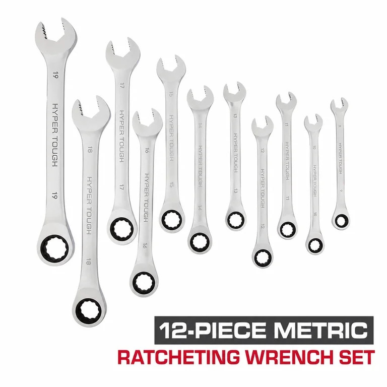 Hyper Tough Ratcheting Wrench Set, Metric, 12 Pieces | Walmart (US)