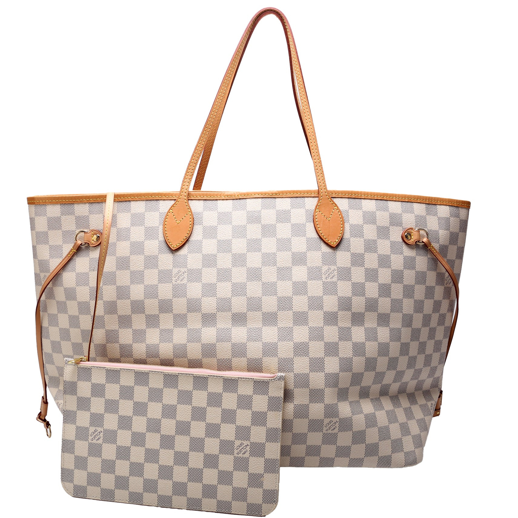 Neverfull with Wallet GM Damier Azur | Keeks Designer Handbags