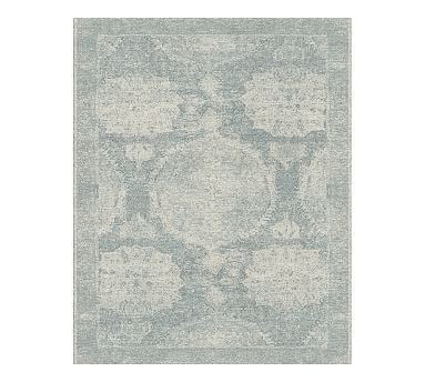 Barret Hand Loomed Wool Rug - Porcelain Blue | Pottery Barn (US)