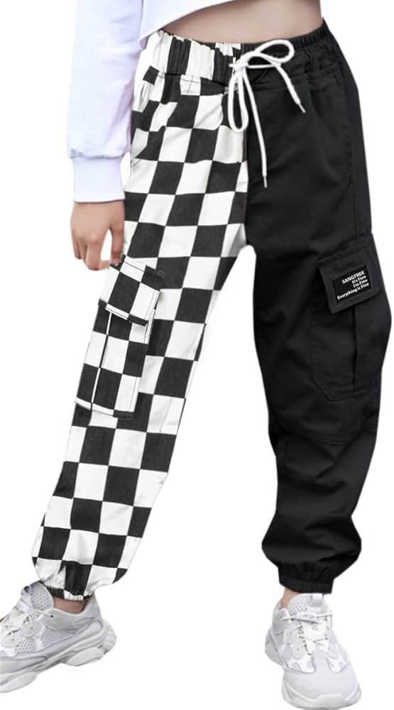 SANGTREE Girls & Womens Drawstring Cargo Jogger Pants,3 Years - Women 3XL | Amazon (US)