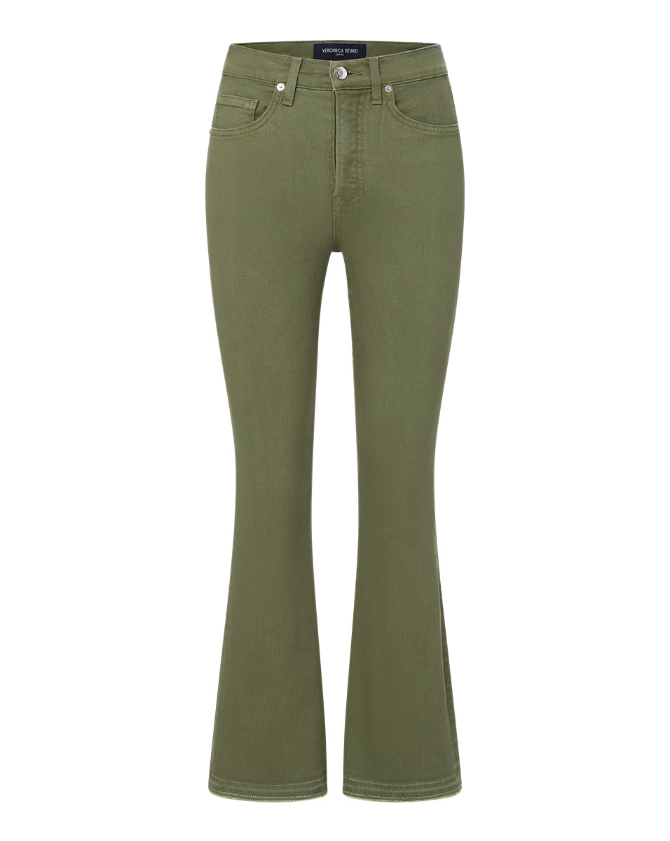 Carson Released Hem Kick-Flare Jean in Stone Army | Veronica Beard | Veronica Beard