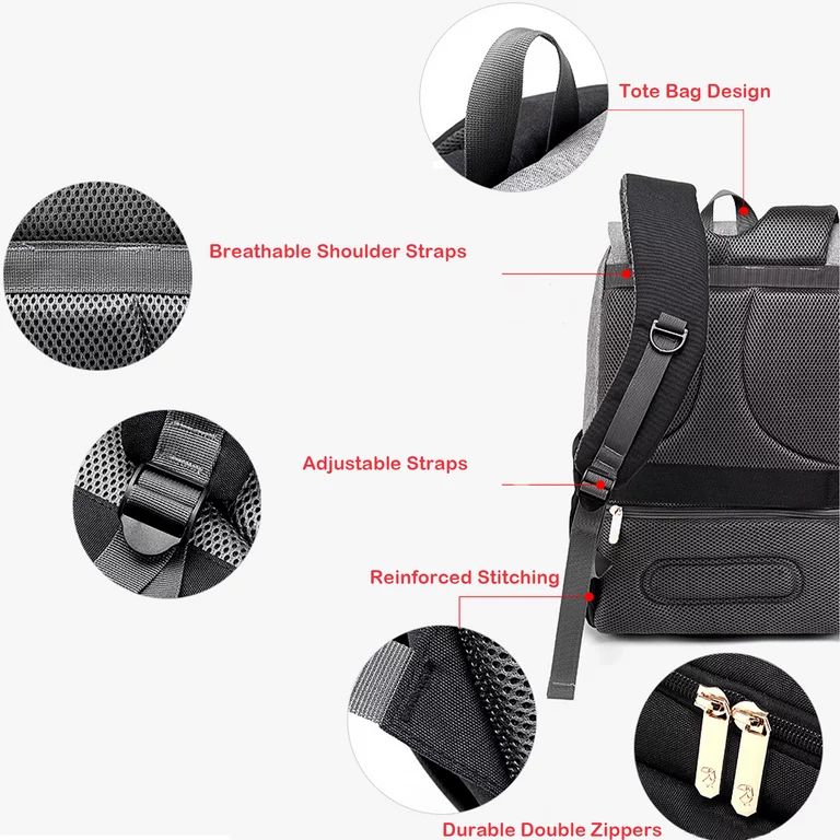 Wmtlife Diaper Bag Backpack, Large Capacity Baby Backpack for Boy & Girl with USB Charging Port | Walmart (US)