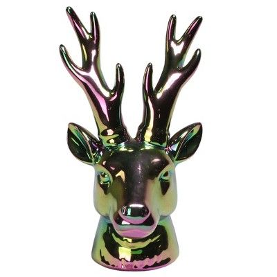 Northlight 7.5" Rainbow Electroplated Deer Head Christmas Decoration | Target