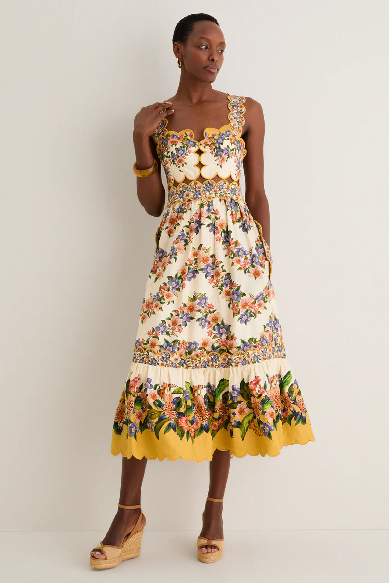 Hilo Stripes Sand Midi Dress | Tuckernuck (US)