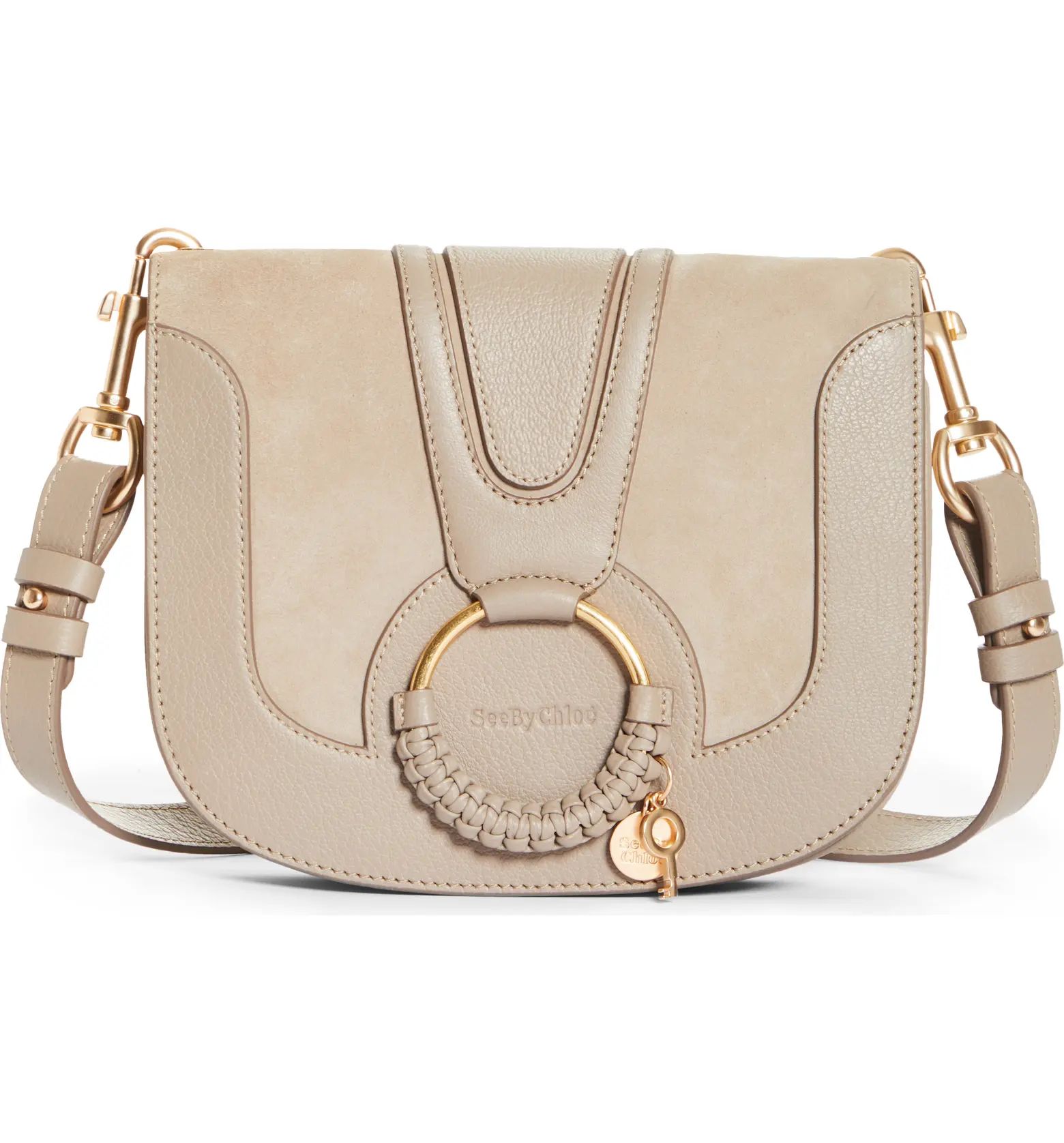 Hana Suede & Leather Shoulder Bag | Nordstrom