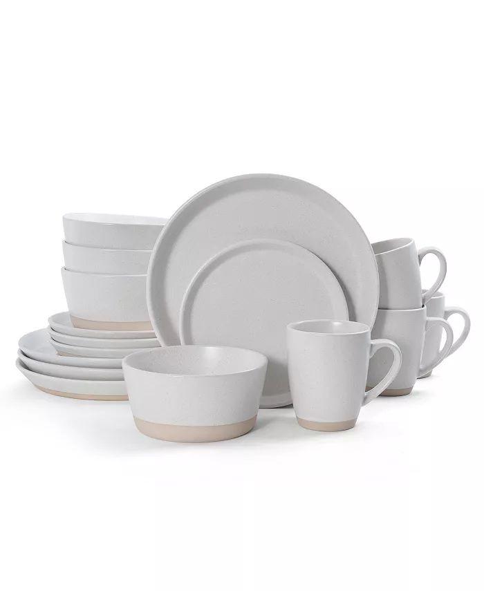 hudson beige 16 pc dinnerware set, service for 4 | Macys (US)