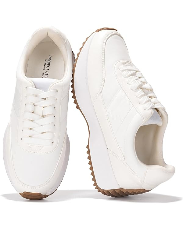 Project Cloud Womens Sneakers - Memory Foam Insole and Lightweight Spring Shoes - Non-Slip Lace U... | Amazon (US)