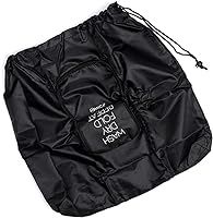 Miamica Women's Foldable Travel Laundry Bag, Black "Wash, Dry, Fold, Repeat", 21” x 22” – L... | Amazon (US)