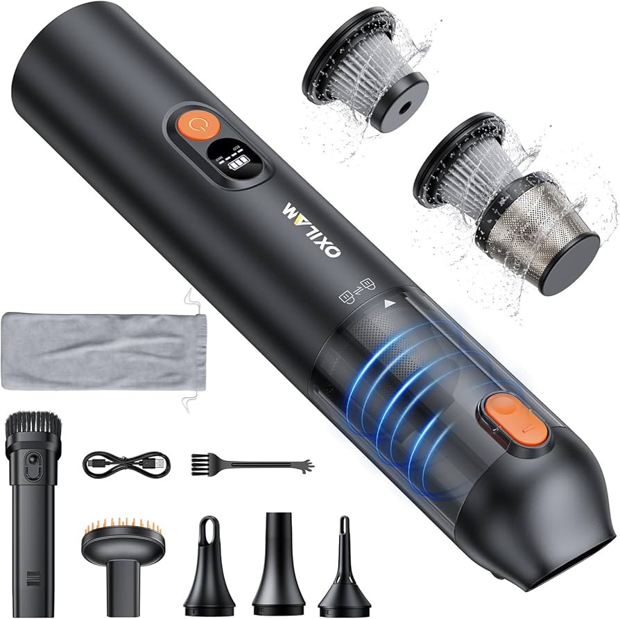 OXILAM Car Vacuum Portable - Handheld Vacuum Cordless 14000PA High Power, Blow & Suction 2 in 1, ... | Amazon (US)