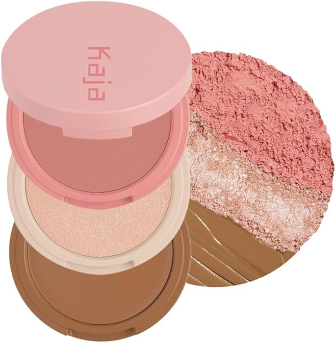 KAJA 3 Colors Palette - Play Bento_Butter Up | Powder Blusher, Highlighter, Cream Bronzer, Creamy... | Amazon (US)