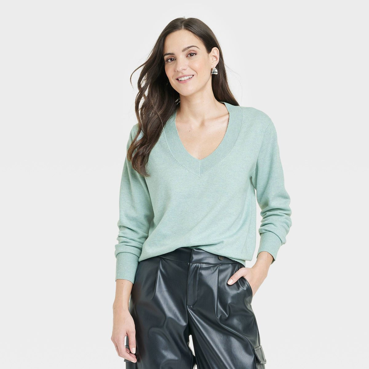 Women's Fine Gauge V-Neck Sweater - A New Day™ | Target