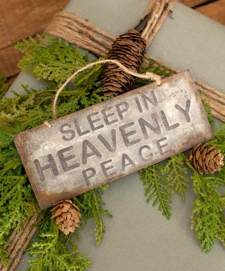 Ragon House Brown 'Sleep in Heavenly Peace' Ornament - Set of Six | Zulily
