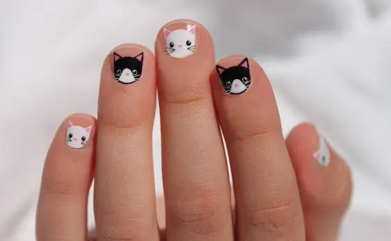 Kitty Love Kids Nail Wraps | Etsy (US)