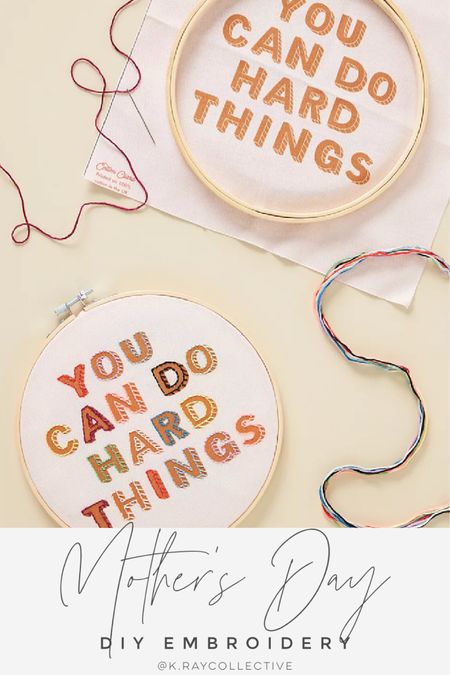 Still looking for Mothers Day gifts? Is your Mama crafty?  I love this “you can do hard things” DIY embroidery.  

Mother’s Day | gifts for Her | gifts for mom | Mother’s Day gifts | diy Kita | embroidery kit | crafty Mom

#GiftsForMom #MothersDay #GiftsForHer #DIYKit #DIYEmbroidery #CraftKits

#LTKhome #LTKunder50 #LTKGiftGuide
