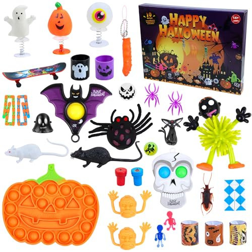 MooMoo Baby Advent Calendar with Surprise Toys for Kids 2023 Nightmare before Christmas Advent Calendar with Sensory Toys for Halloween Christmas Party Favor 27PCS for 10 Days | Amazon (US)