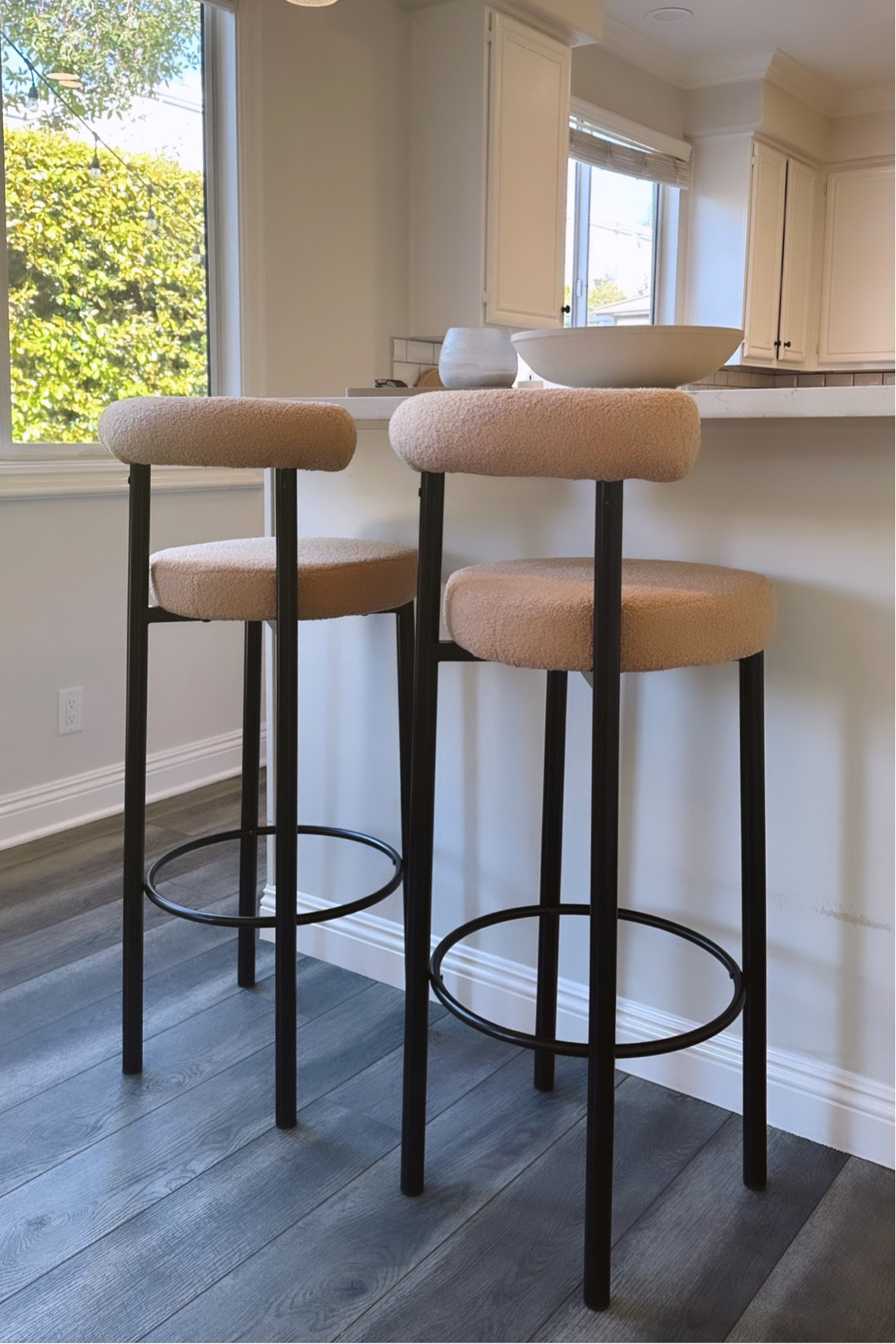 boucle extra high bar stools. 

#LTKFind #LTKstyletip #LTKhome