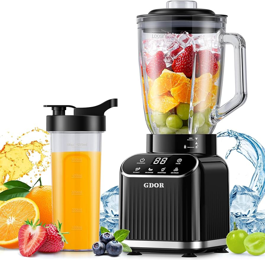 GDOR Professional Blender for Smoothies, 5 Functions, 1200 Peak Watts Smoothie Blender, 52 Oz Gla... | Amazon (US)