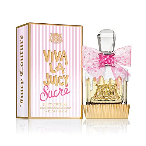 Juicy Couture Viva La Juicy Sucré Eau De Parfum, Women's Perfume with Notes of Peach, Orange Flower & Whipped Cream - Fruity & Sweet Perfume for Women, EDP Spray, 3.4 fl. oz | Amazon (US)