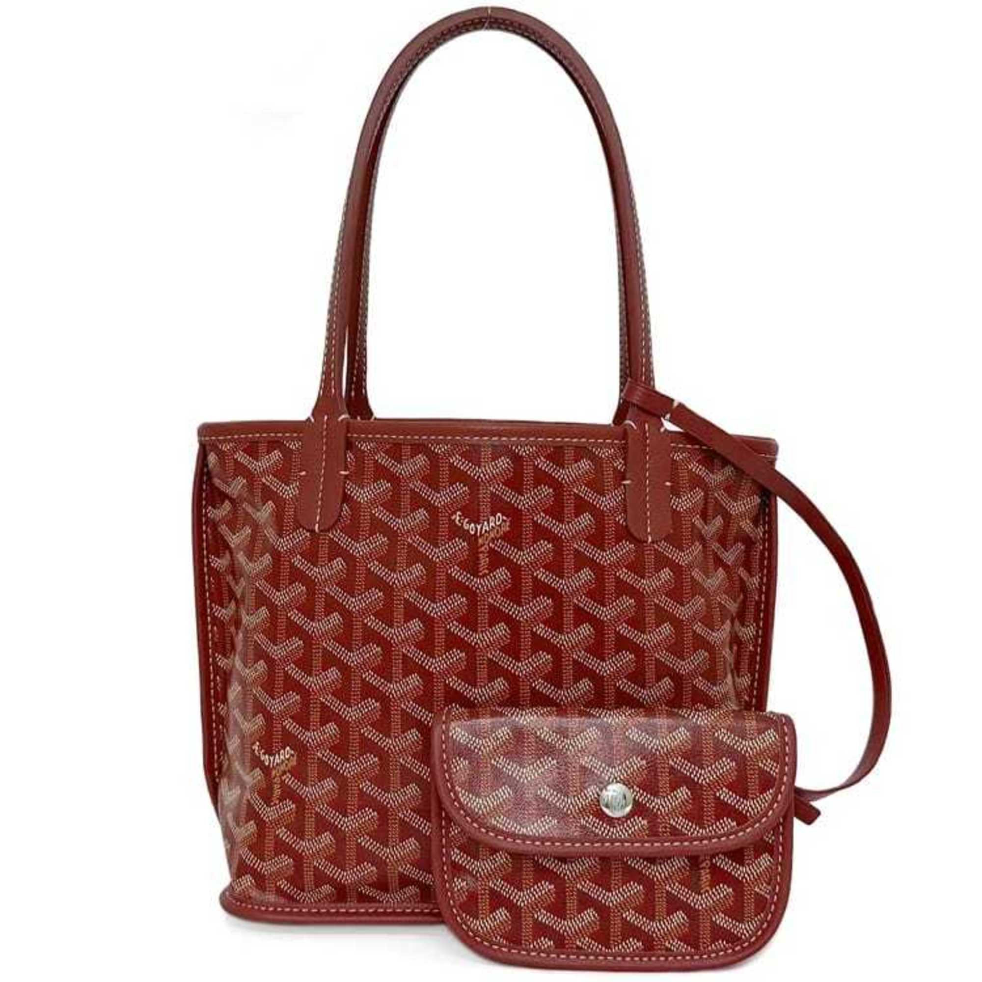 Goyard Leather Handbag Tote Bag (Pre-Owned) | Shop Simon