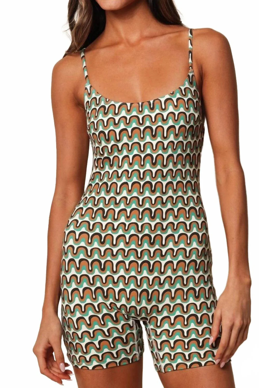 Alina Midi Onesie In Groovy | Shop Simon