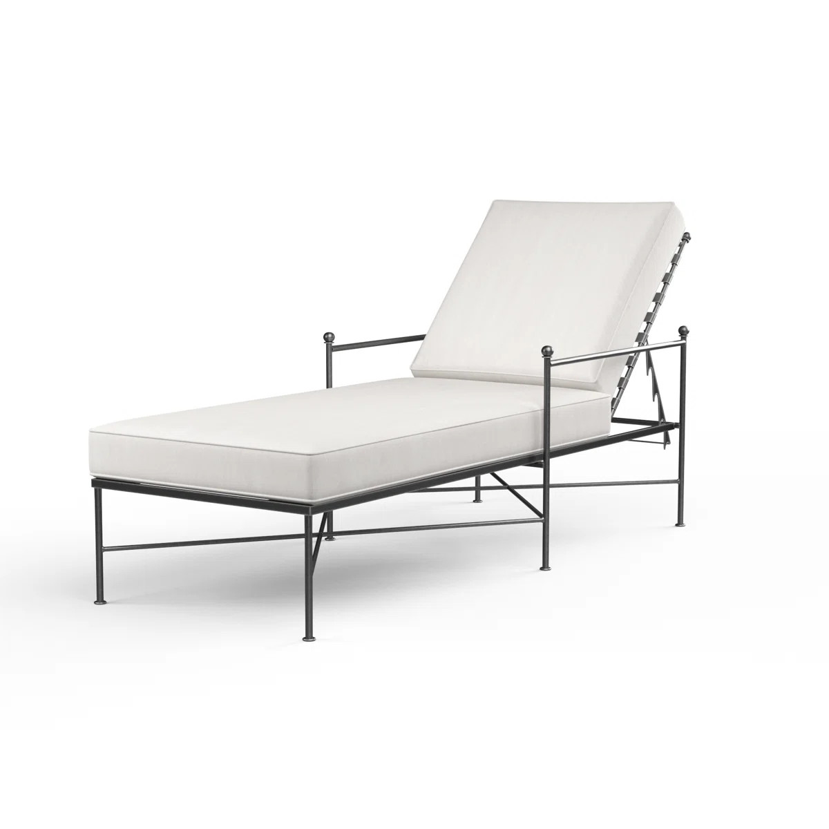 Lucier 80'' Long Reclining Single Chaise Sunbwith Cushions | Perigold
