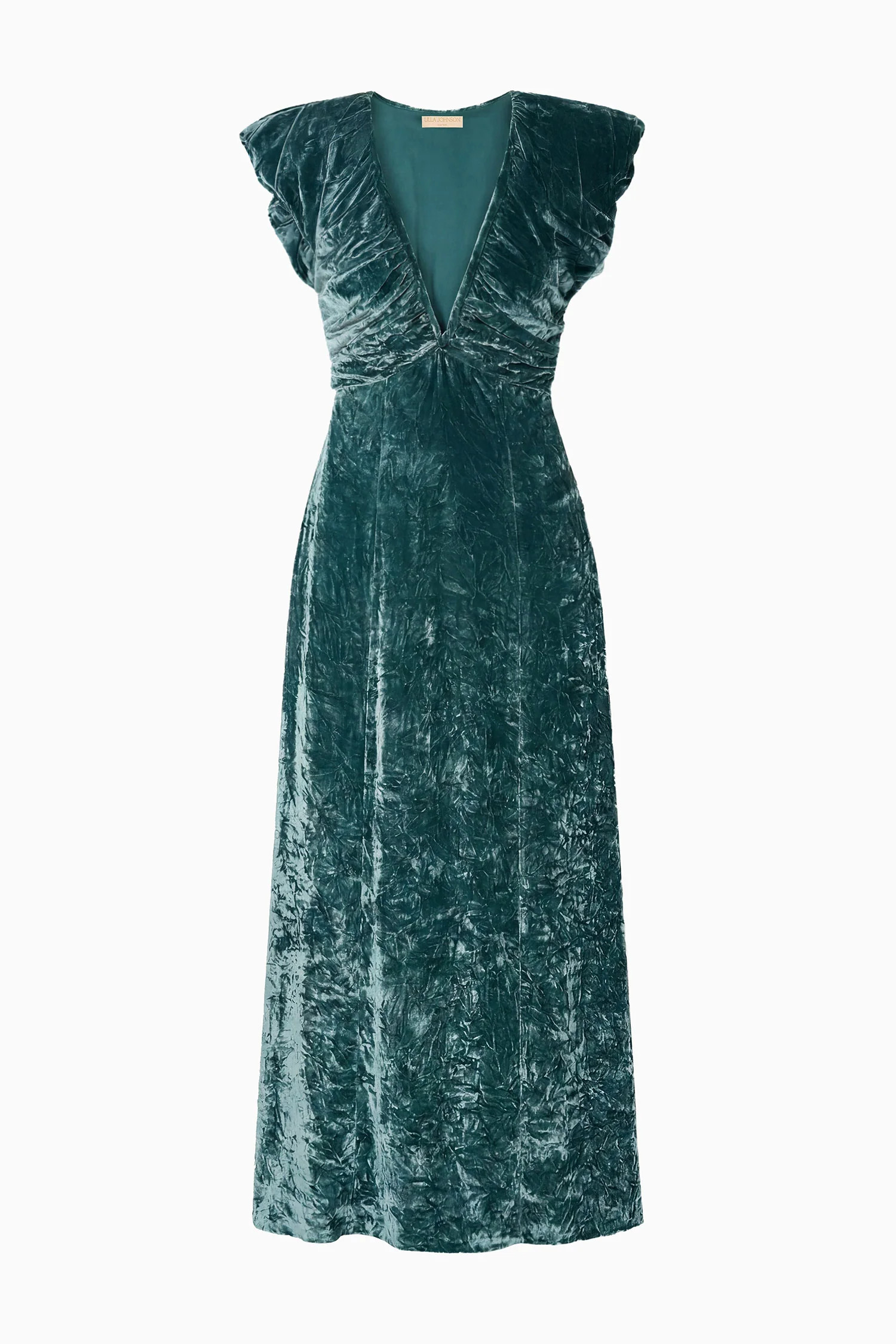 Astra V Neck Velvet Dress - Jadeite | Ulla Johnson