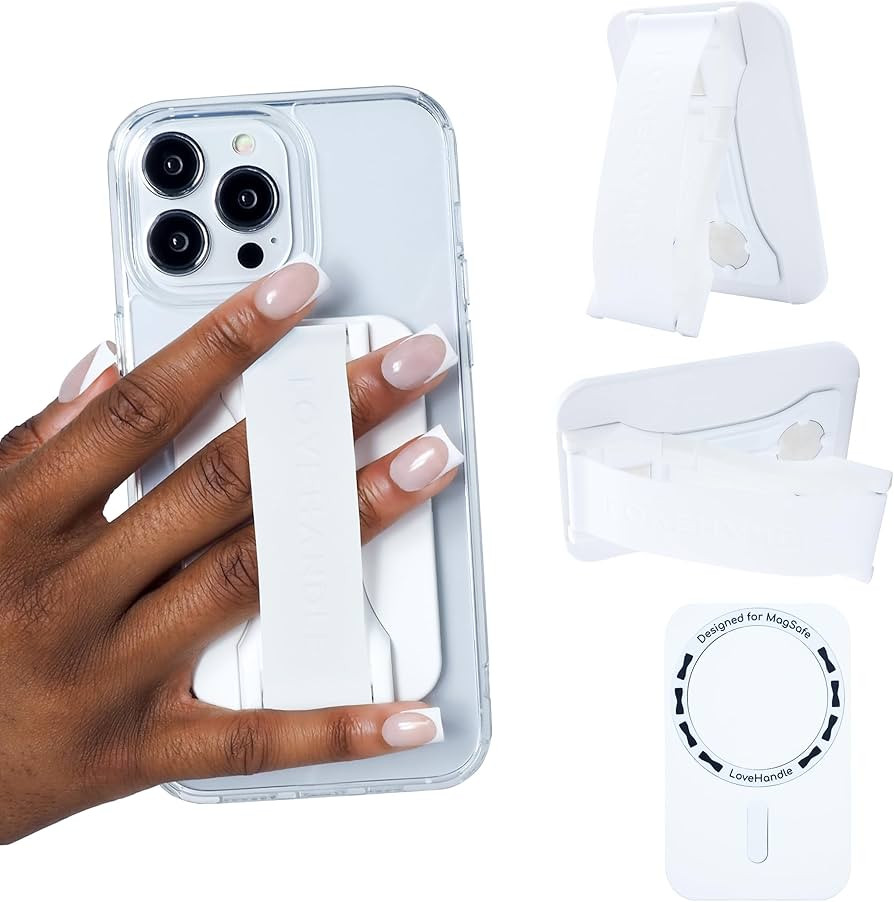 LoveHandle PRO MagSafe Compatible Magnetic Phone Grip w/Kickstand - Mount, Strap and Stand for Sm... | Amazon (US)