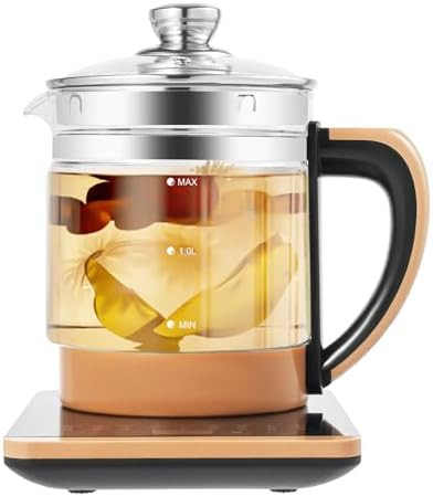Electric Tea Kettle, 1.8L Electric Glass Kettle, 800W Portable Electric Health Pot with Tea Infus... | Amazon (US)